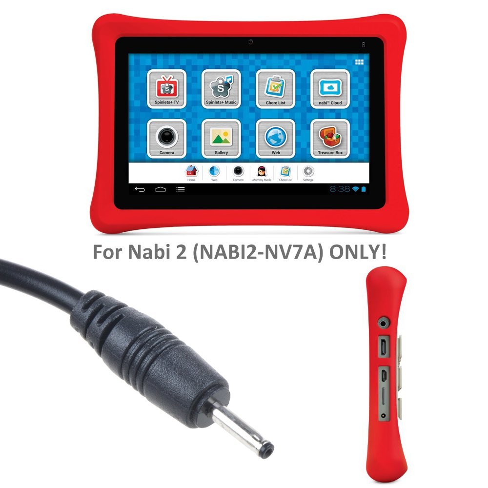 Pwron 6.6 Ft Extra Long 5V Ac Adapter For Fuhu Nabi 2 (Nabi2 Nv7A) Android Tablet For Kids